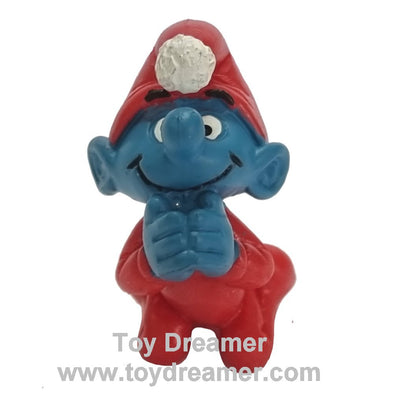 51910 Christmas Smurf Praying  genuine Schleich Smurfs Figurine 