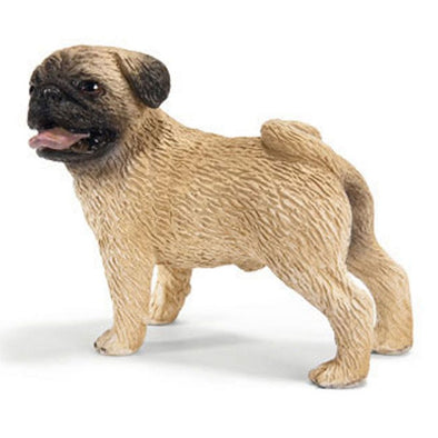 Schleich 16381 Pug Male dog rare retired farm life figurine figure animal replica