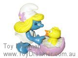 Smurf 20489 Easter Smurfette with Chick Schleich Smurfs Figurine 
