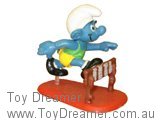 Figurine Schtroumpf Saut De Haies (Hurdler) 1980 - Version Germany - Peyo - Très Bon état