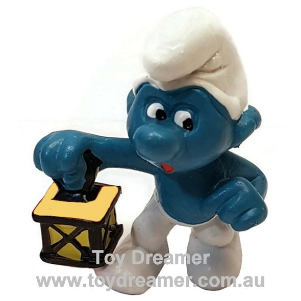 20024 Watchman Smurf Yellow Lantern Schleich Smurfs Figurine 