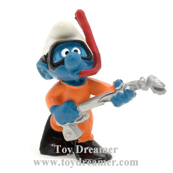 20120 Frogman Smurf Schleich Smurfs Figurine 