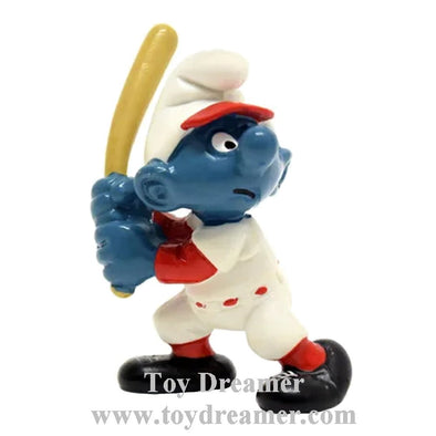 20129 Baseball Batter Smurf Light Brown Bat Schleich Smurfs Figurine 