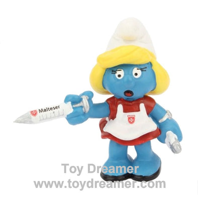 20139 Nurse Smurfette Malteser Promo Schleich Smurfs Smurf