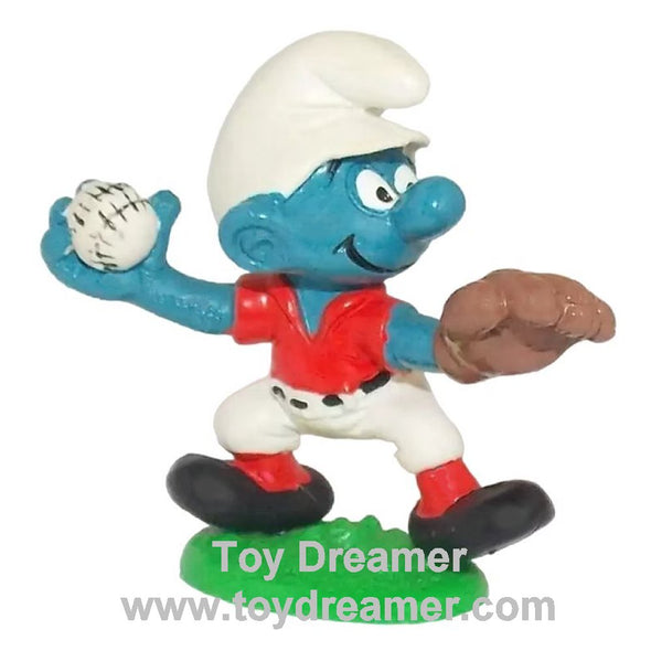 20166 Baseball Pitcher Smurf Schleich Smurfs Figurine 