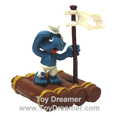 40246 River Raft Super Smurf Schleich Smurfs Figurine 