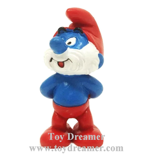 20424 Papa Smurf with Hands Behind Back Schleich Smurfs Figurine 