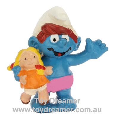 20446 Girl with Doll Smurf Smurfette Schleich Smurfs Figurine 