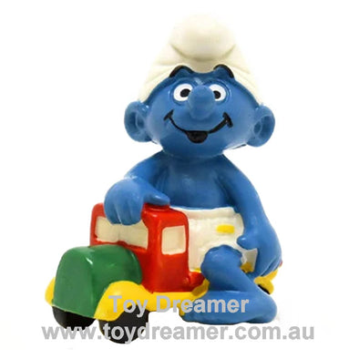 20447 Baby Smurf on Truck Schleich Smurfs Figurine 