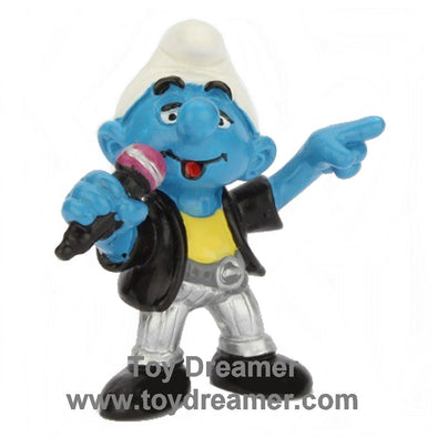 20451 Rock Singer Smurf Special Black Version Schleich Smurfs Figurine 