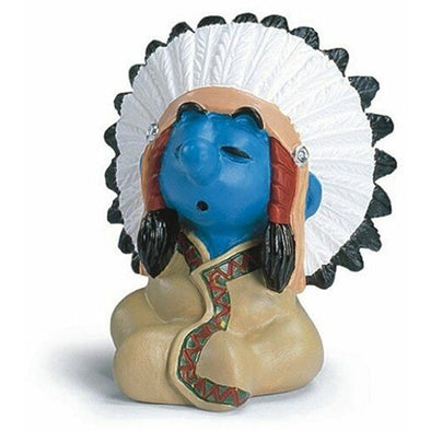 20556 Chief Smurf Schleich Smurfs Figurine Indian Smurfs 
