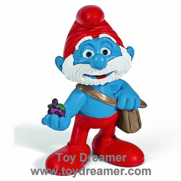 20729 Papa Smurf with Bag Schleich Smurfs Figurine