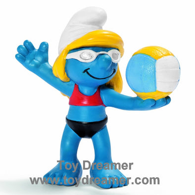 20738 Olympic Volleyball Smurfette Schleich Smurfs Figurine 
