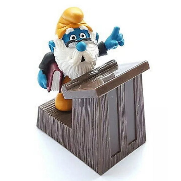 40260 Granpa Super Smurf at Lectern Schleich Smurfs Figurine