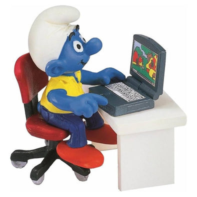 40263 Smurf at Laptop Computer (Boxed)
