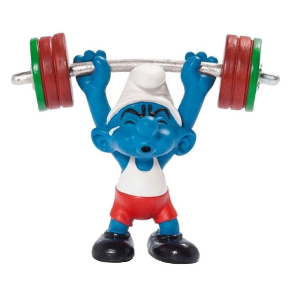 40267 Weightlifter Smurf Belgian Olympic Team schleich