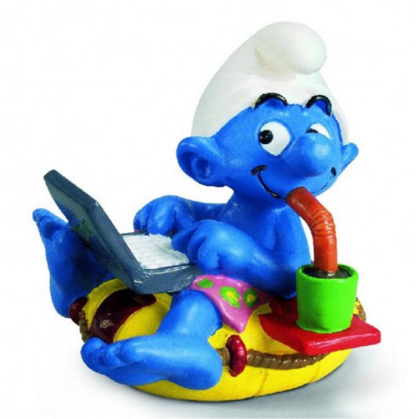 20522 Smurf Workaholic Smurf  2003 Smurfs Puffo Schtroumpf Schlümpf