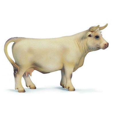 Schleich 13610 Charolais Cow rare retired farm life figurine figure animal replica