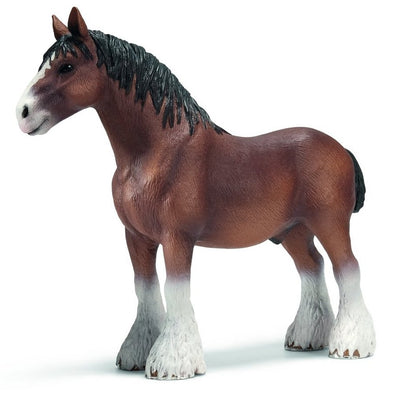 Schleich 13670 Clydesdale Stallion rare retired farm life figurine