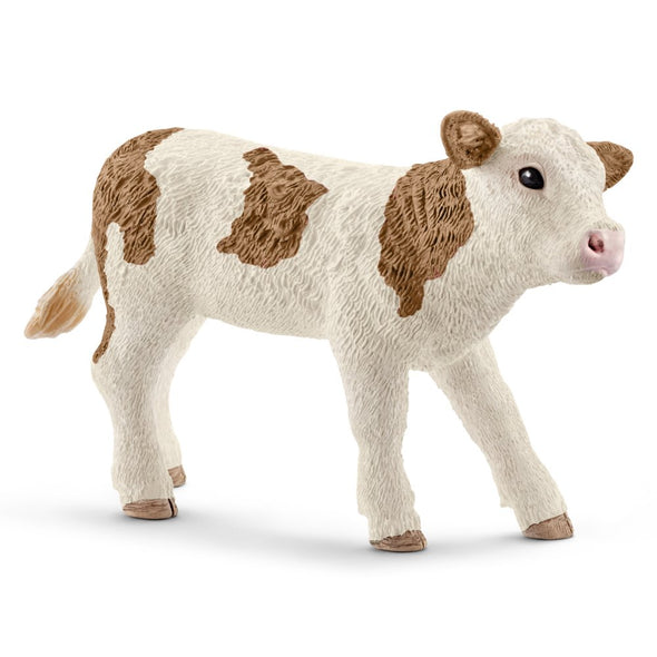 Schleich 13802 Simmental Calf farm life figure animal replica