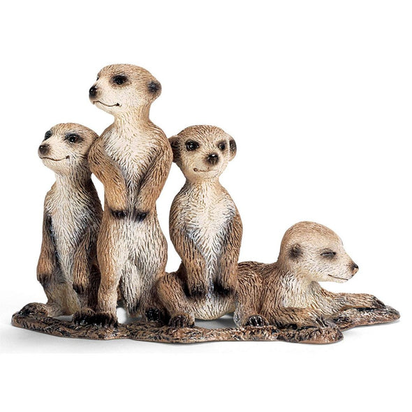 Schleich 14388 Meerkat Pups rare retired wild life figurine animal replica