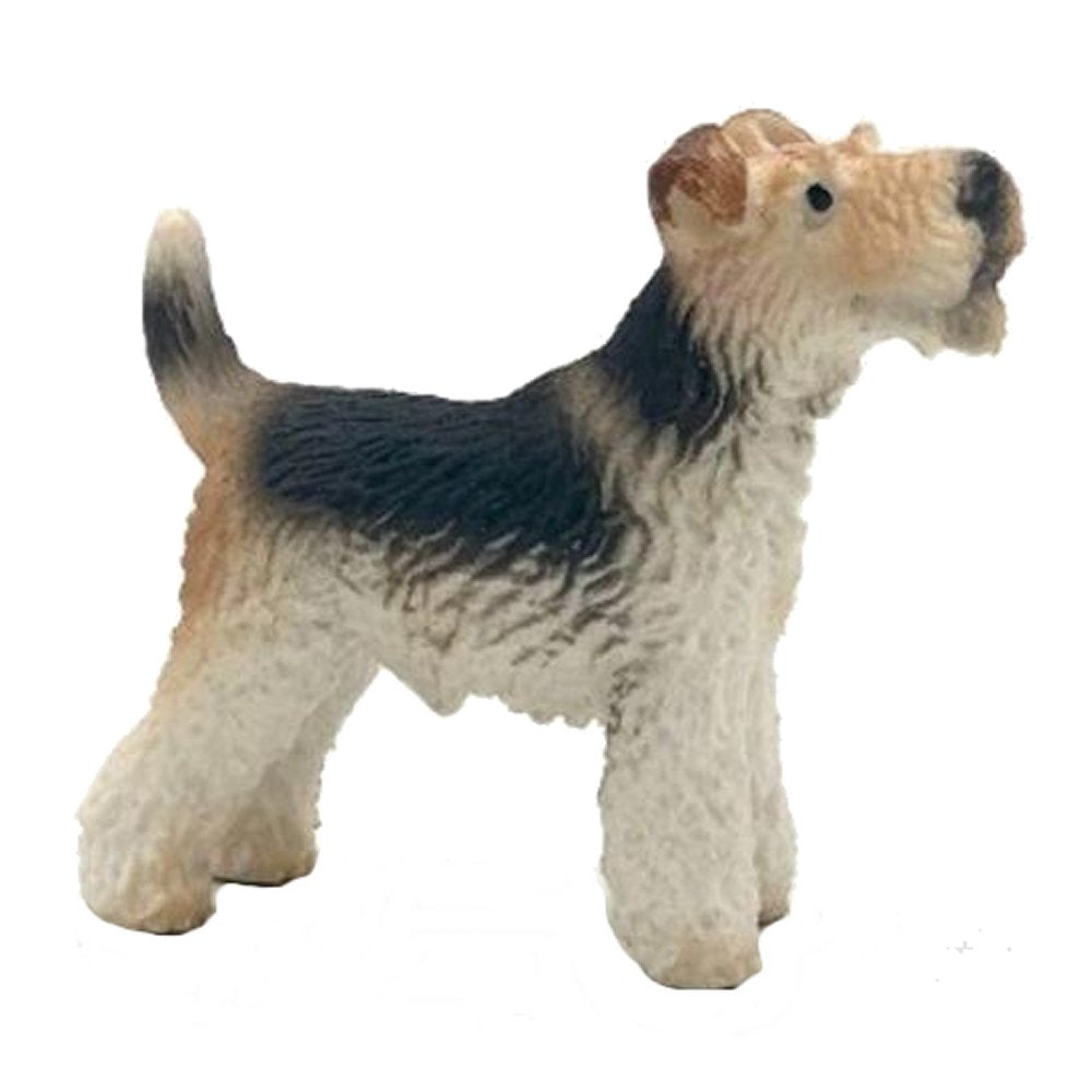 Wire fox terrier toy top