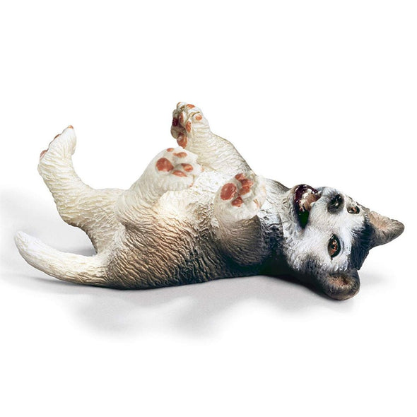 Schleich 16374 Husky Puppy, laying farm life figure rare retired