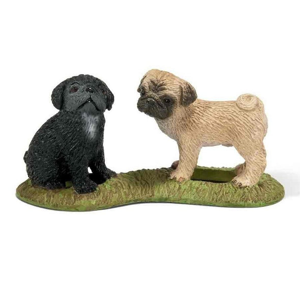 Schleich 16383 Pug Puppies dog rare retired farm life figurine figure animal replica