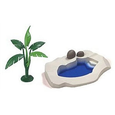 Schleich 40172 Zoo Animal Pool & Banana Tree rare retired playset wild life figure