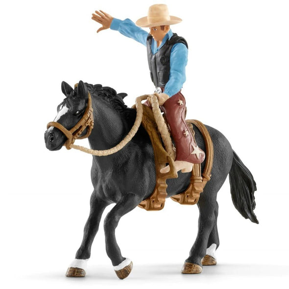 Schleich 41416 Saddle Bronc Riding with Cowboy