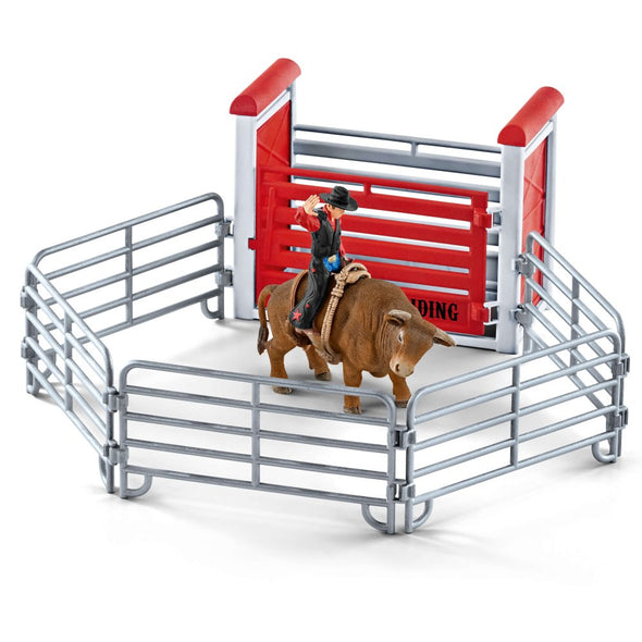 Schleich 41419 Bull Riding with Cowboy farm life animal figure