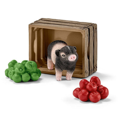 Schleich 42292 Mini-Pig with Apples retired farm life figure
