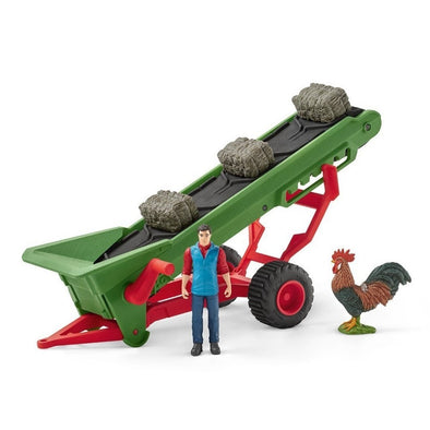Schleich 42377 Hay Conveyor with Farmer farm life figurine replica