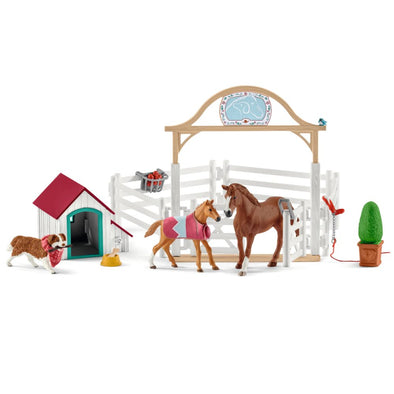 Schleich Hannah's Guest Horses with Ruby the Dog