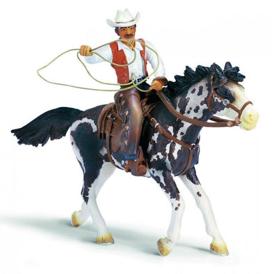Schleich 70303 Cowboy with Lassoo on Horse - American Frontier Cowboy.