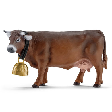 Schleich 82948 Allgaeuer Cow with Bell exclusive retired figure ringing bell