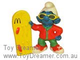 Smurf 99999 McDonalds 2 - Snowboard Smurf Schleich Smurfs Figurine 