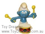 Smurf Drummer Smurf - Yellow Sticks Schleich Smurfs Figurine 