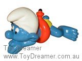 Smurf Swimmer Smurf - Orange Ring Schleich Smurfs Figurine 