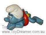Smurf Swimmer Smurf - Red Ring / Mouth Showing Schleich Smurfs Figurine 