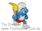 Smurf Olympic Torchbearer Smurf Schleich Smurfs Figurine 