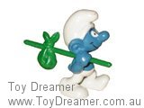 Smurf Traveller Smurf - Green Stick Schleich Smurfs Figurine 