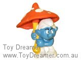 Smurf 20118 Umbrella Smurf - Orange Umbrella Schleich Smurfs Figurine 