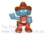 Smurf 20122 Cowboy Smurf - Brown Rope Schleich Smurfs Figurine 