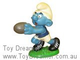 Smurf 20150 Australian Rules Football Smurf - Blue Shirt Schleich Smurfs Figurine 