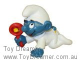 Smurf 20179 Baby Smurf with Rattle - White Schleich Smurfs Figurine 