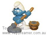 Smurf 20193 Smurf with Mop and Pail Schleich Smurfs Figurine 