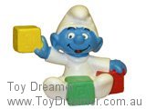 Smurf 20214 Baby Smurf with Blocks - Y/G/R Schleich Smurfs Figurine 