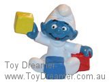 Smurf 20214 Baby Smurf with Blocks - Y/B/R (yellowy white figure) Schleich Smurfs Figurine 