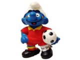 Smurf 82914 2014 World Cup - Soccer Smurf - Belgium (Red Uniform) Schleich Smurfs Figurine 